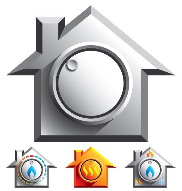 恒温器的房子图标图片下载