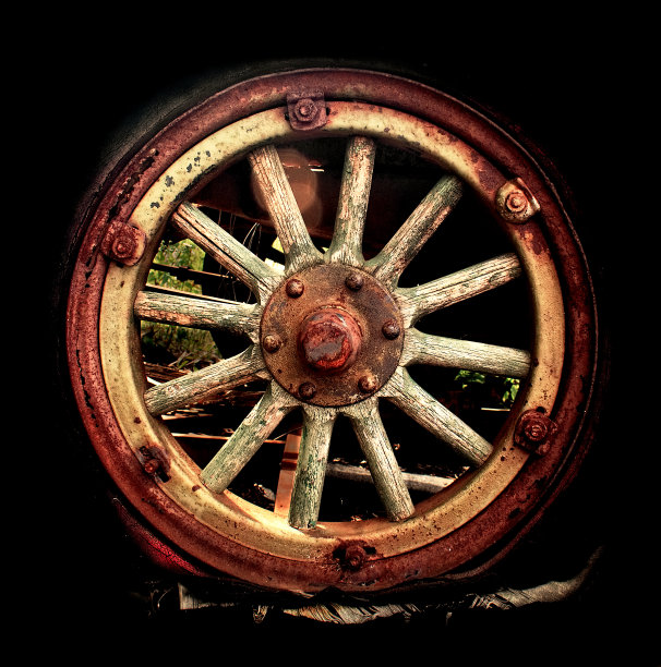 老爷车(木轮)图片下载