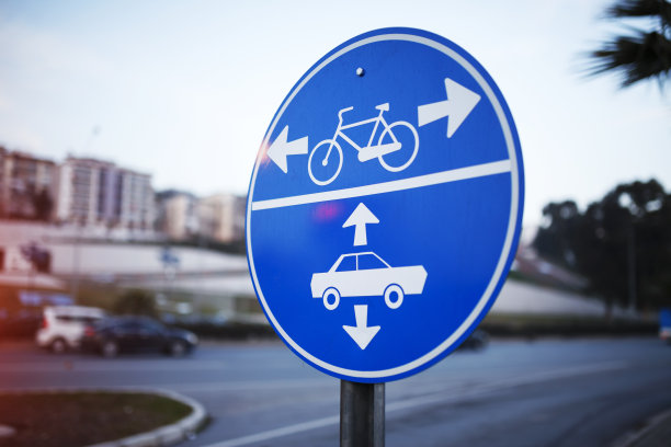 自行车车道标志图片下载