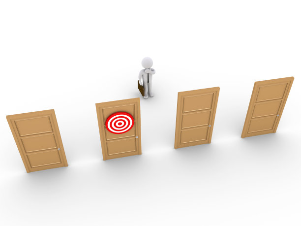 商人在想该选哪扇门图片下载