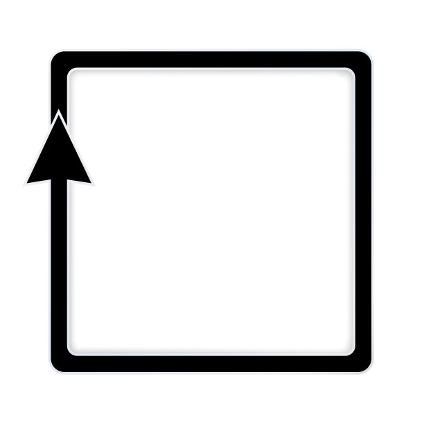 孤立矢量圆形箭头，带有空白文本的指针(循环)(循环箭头符号)图片下载