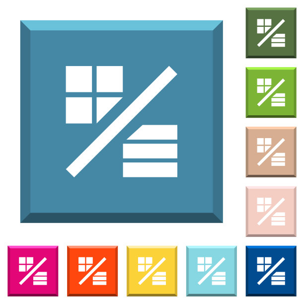 视图模式下的方形按钮上的白色图标图片下载