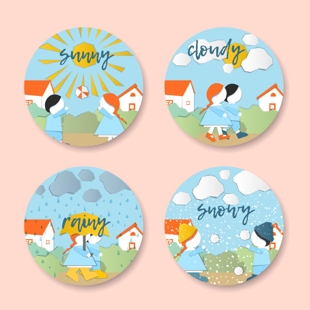 剪纸天气预报图片下载