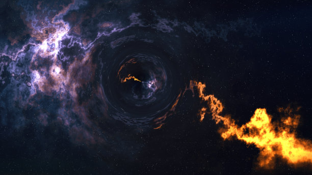 时空曲率，飞向黑洞，事件视界素材图片