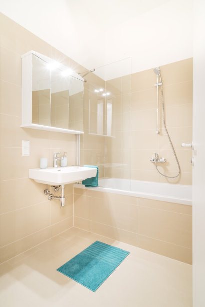 米色浴室射图片下载