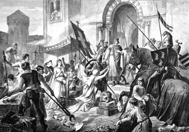 国王亨利二世的妻子库尼亚贡达将接受火的审判图片下载