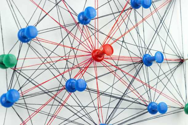 物体之间的通信符号，并与一个特定的，线连接的大头针图片下载