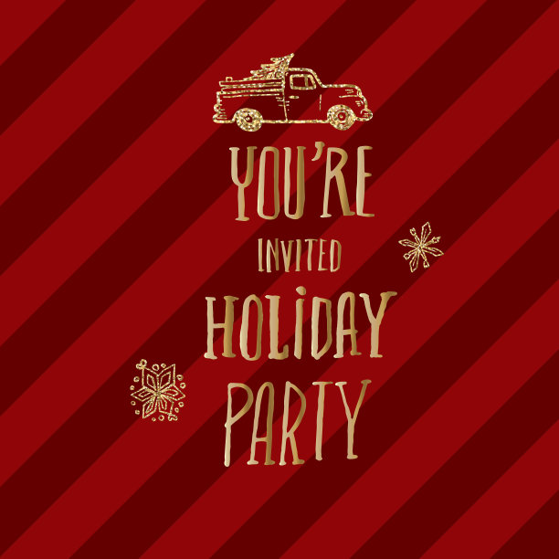 节日圣诞派对手绘手写字母闪闪发光的问候设计图片下载