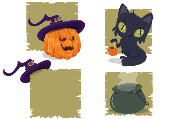 万圣节元素图片下载