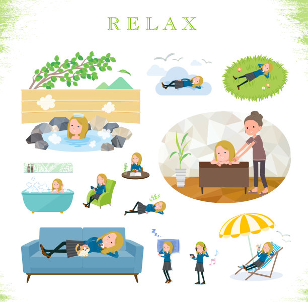 平型女学生，放松图片下载