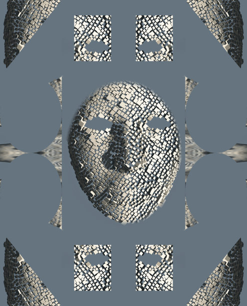 超现实面膜碎片图片下载