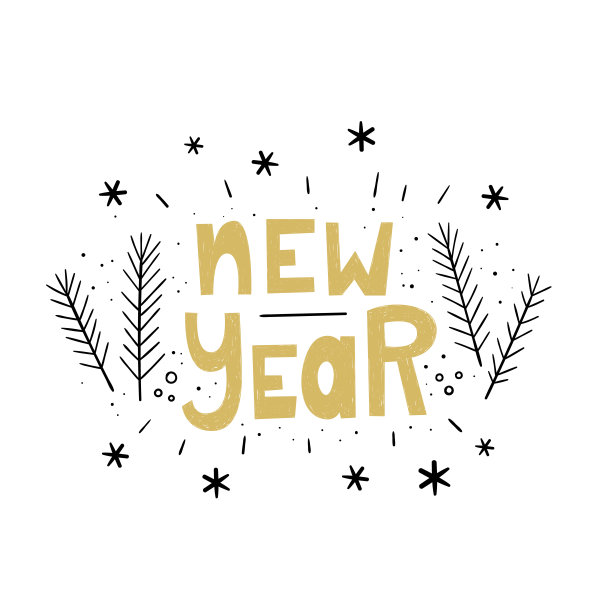 新年刻字。矢量插图涂鸦风格。图案的明信片。头用手图片下载
