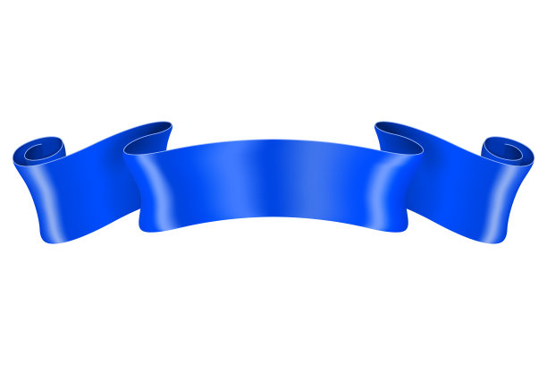 蓝色的丝带图片下载