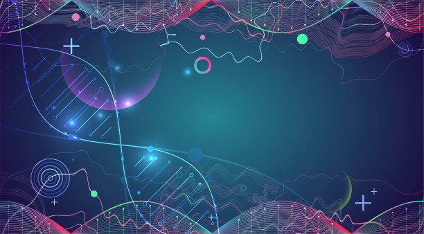 科学模板，DNA分子背景。图片下载