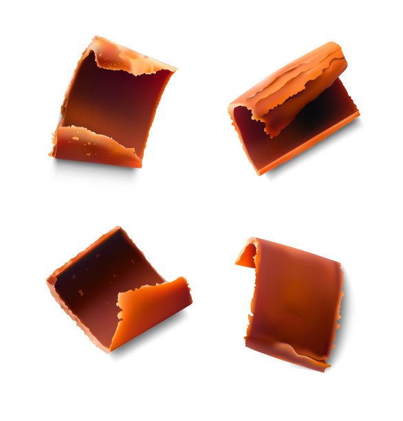 巧克力片和刨花。图片下载