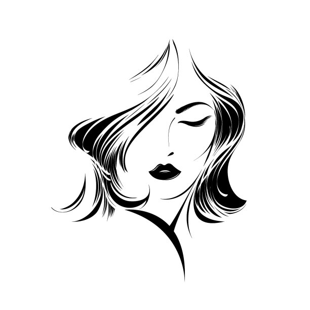 风格，美容美发沙龙矢量插图图片下载