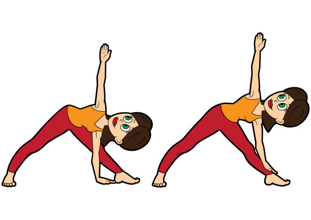 瑜伽体式设置三角形图片下载