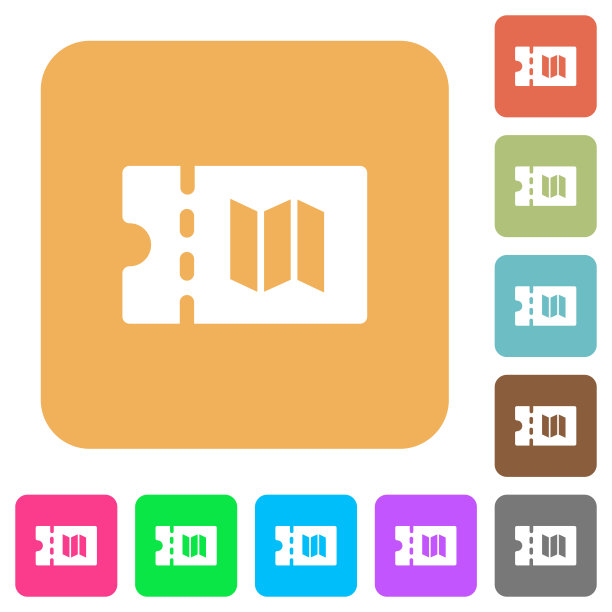 旅游折扣券圆形方形扁平图标图片下载