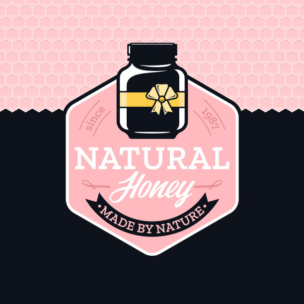 矢量蜂蜜标签模板图片下载