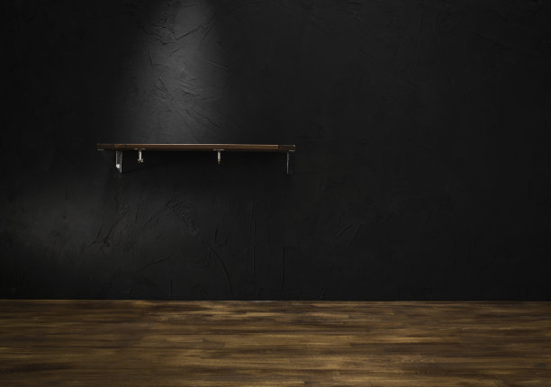 架子上的黑色墙壁背景图片下载