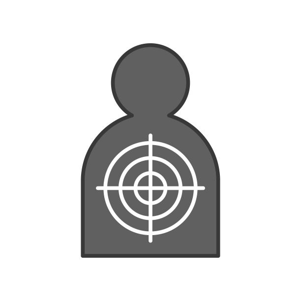 人形射击目标，警察相关图标可编辑笔触图片下载