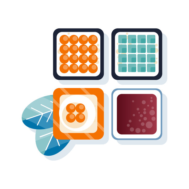 寿司卷，传统日本料理矢量插图在白色的背景图片下载