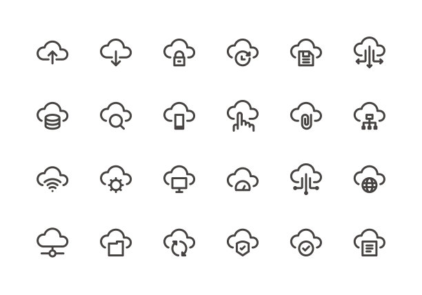 云存储-线图标图片下载