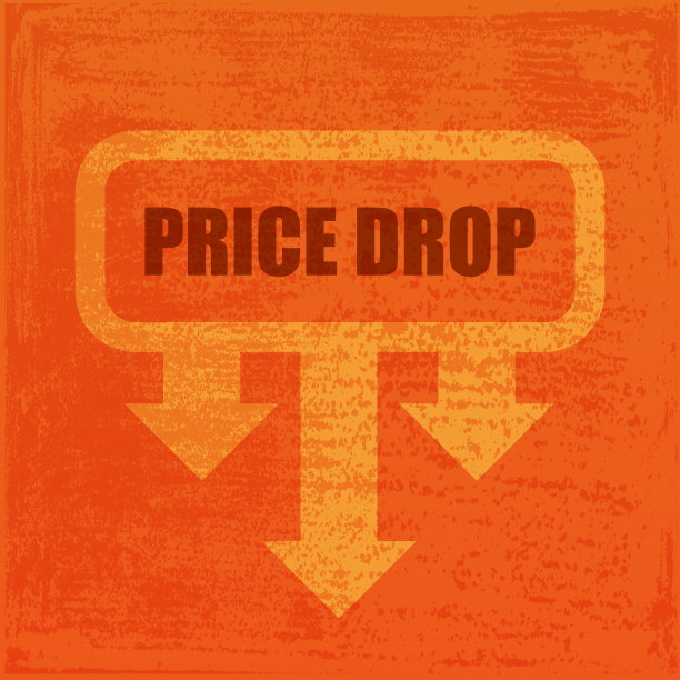 价格下降图标与垃圾纹理图片下载