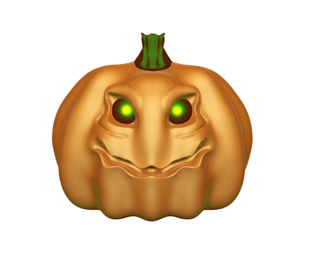 万圣节的南瓜杰克灯鬼。3D插图。图片下载