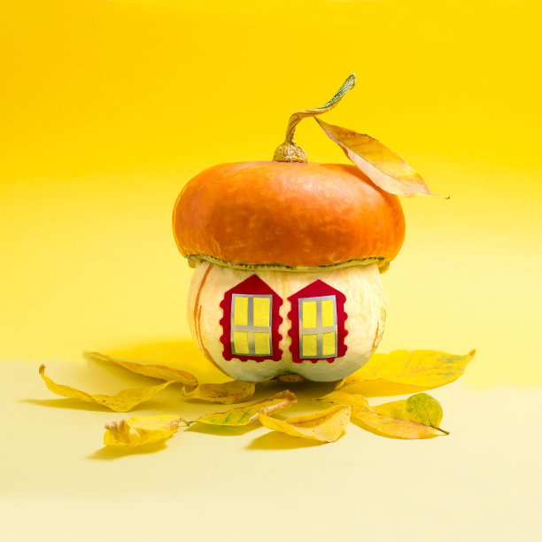 装饰南瓜的房子形式图片下载