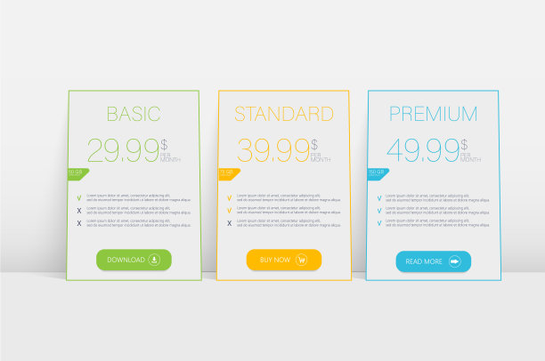 伟大的设计适用于任何目的。信息图表元素。矢量圆图。信息图表设计。网络元素。价目表。图3步骤。图片下载