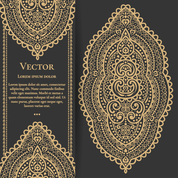 金色和黑色的复古请帖。用于制作传单，菜单，宣传册。豪华装饰。图片下载