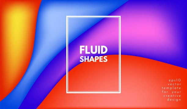 抽象彩色形状与3d效果。图片下载