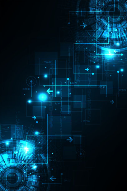 矢量背景技术中的数字概念。图片下载