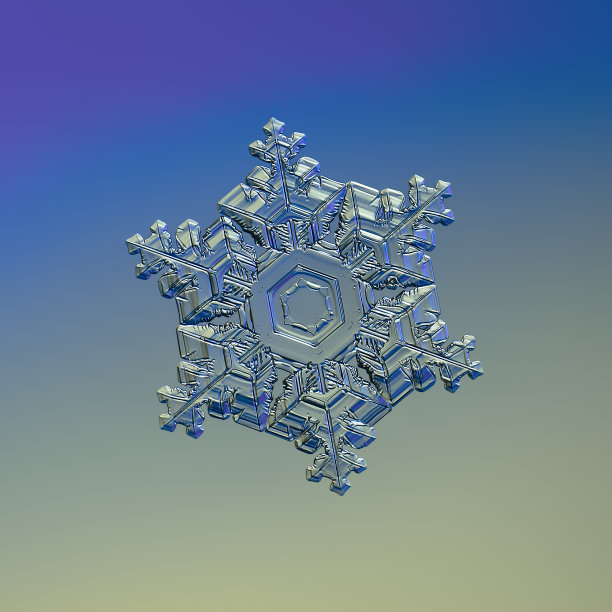 雪花在渐变背景上闪闪发光图片下载