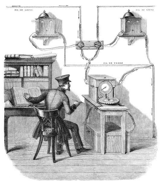 斯特拉斯堡电报局接收来自巴黎的电报图片下载
