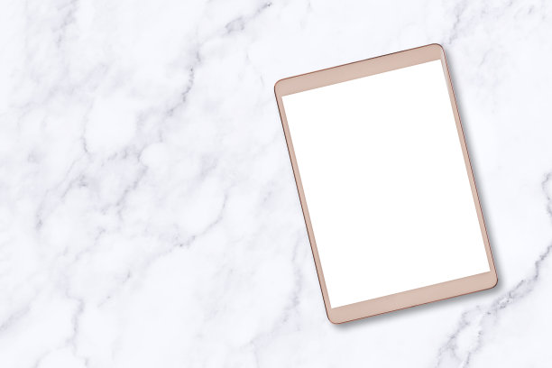 平板上的白色大理石桌子的背景图片下载