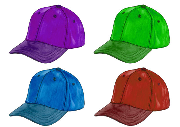 帽子在手绘组成。图片下载