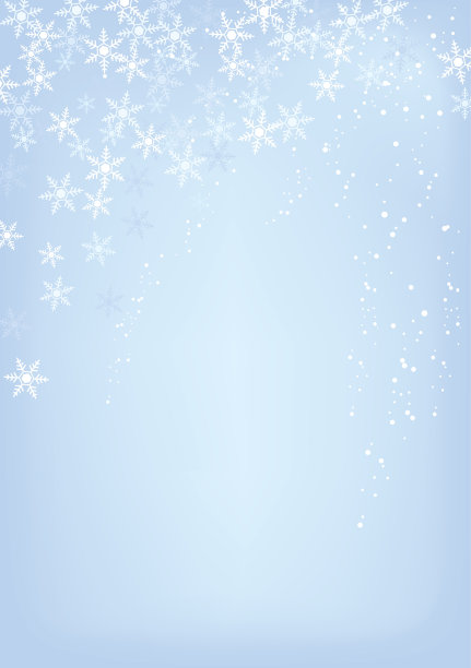 冬季蓝色背景与雪花图片下载