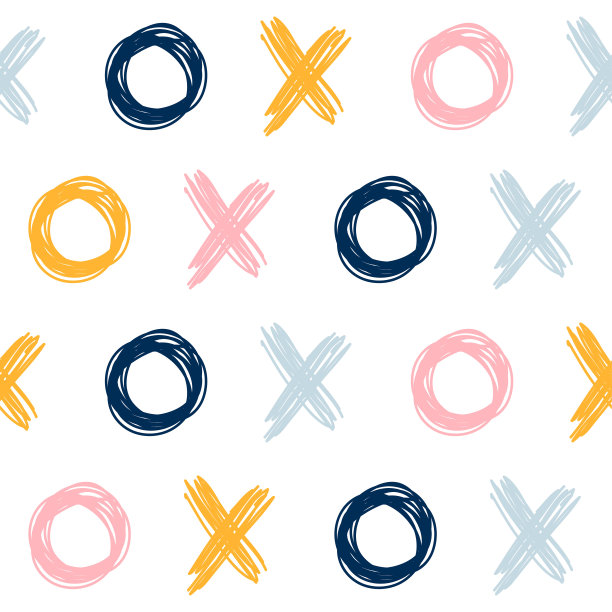 抽象手工涂鸦无缝图案背景。图片下载