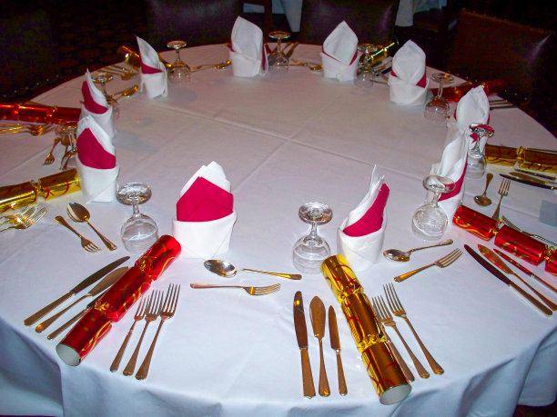 圣诞主题装饰餐桌图片下载