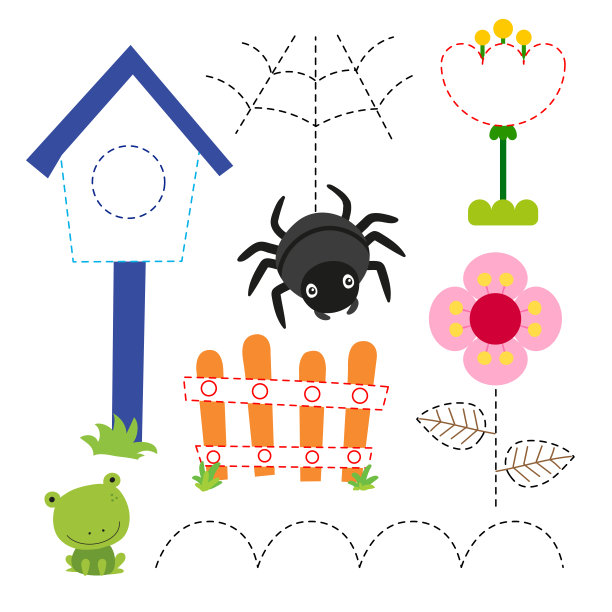 工作表矢量设计的孩子，艺术品矢量设计的孩子图片下载