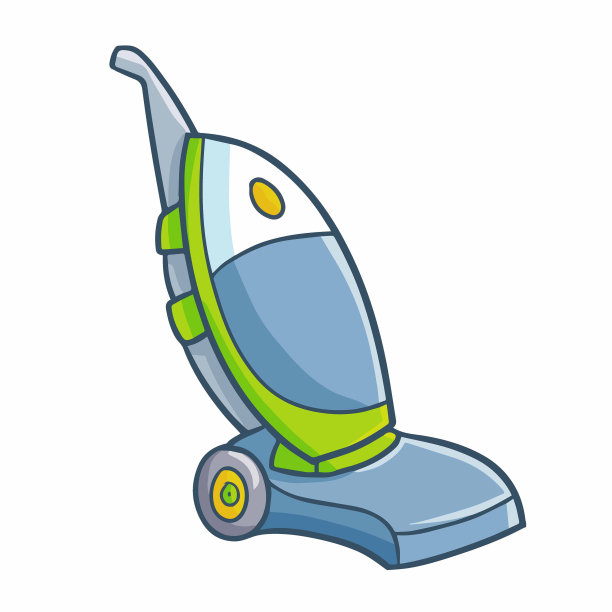 现代绿灰色真空吸尘器图片下载