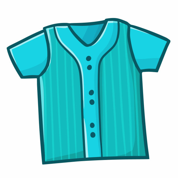 蓝绿色棒球服图片下载