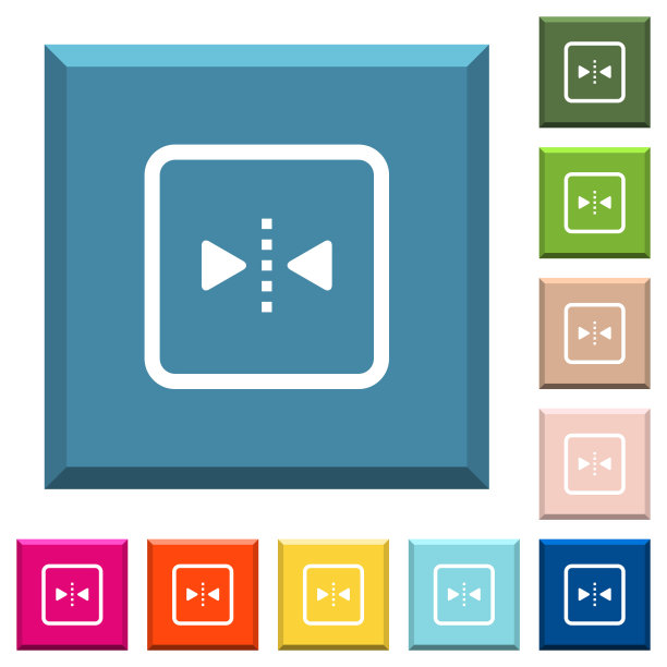 镜像物体围绕垂直轴，白色图标上的方形按钮图片下载