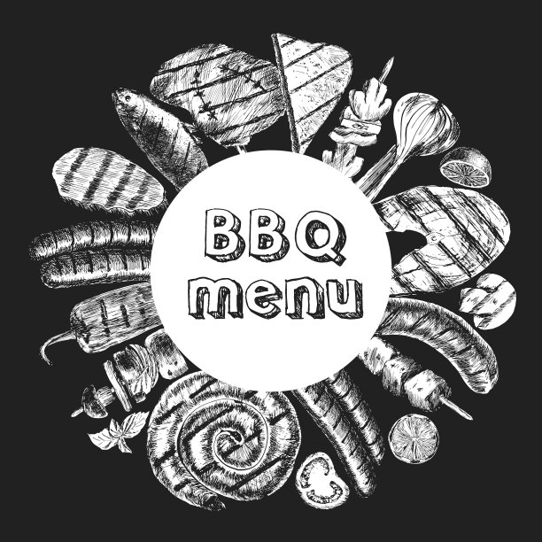 烧烤菜单。图片下载