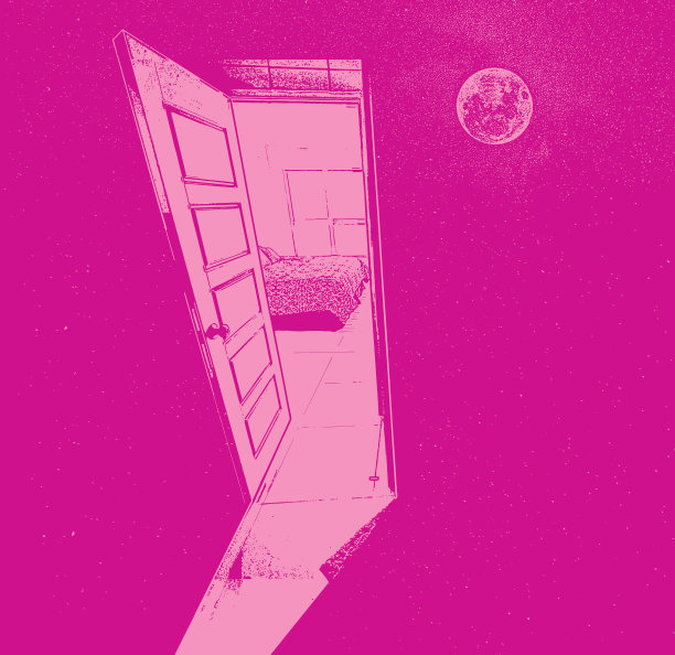 一个开放的空间门的概念插图图片下载