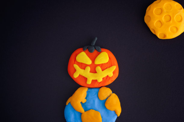 万圣节快乐。天真烂漫的万圣节艺术图片下载