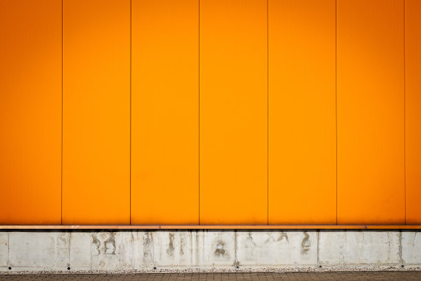 橙色工业仓库墙面图片下载