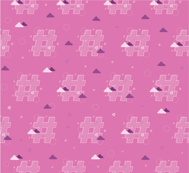 无缝图案与可爱的标签符号。图片下载